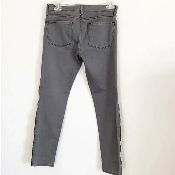 Frame Thatcher Gray Zipper Trim Skinny Jeans size 26 - Picture 8 of 12